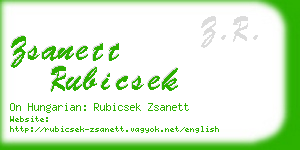 zsanett rubicsek business card